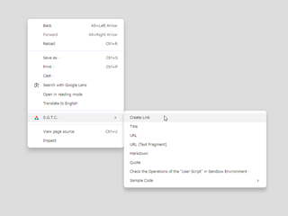 How to use S.G.T.C. from Context Menu